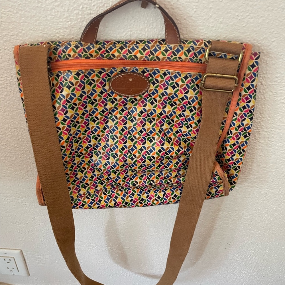 Fossil Multicolor Geometric Backpack - image 5